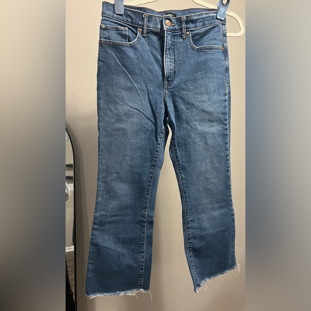 Express Blue Ankle Cropped Jeans